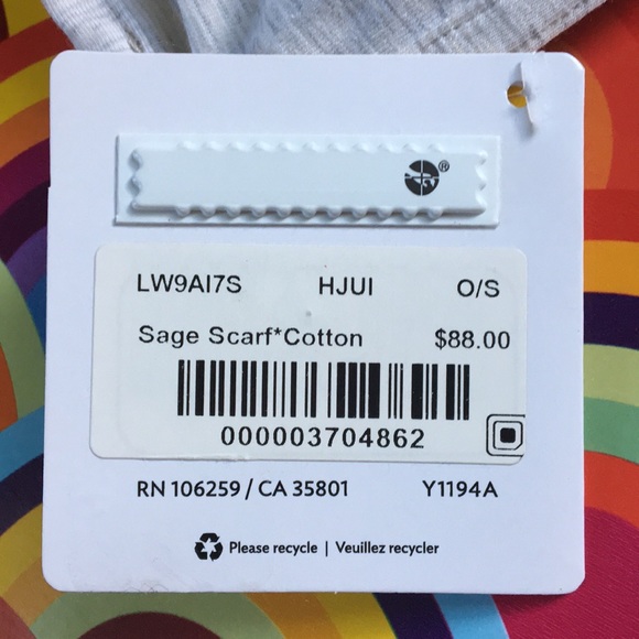 Lululemon NWT Sage Scarf* Pima cotton like a wrap - Picture 7 of 8